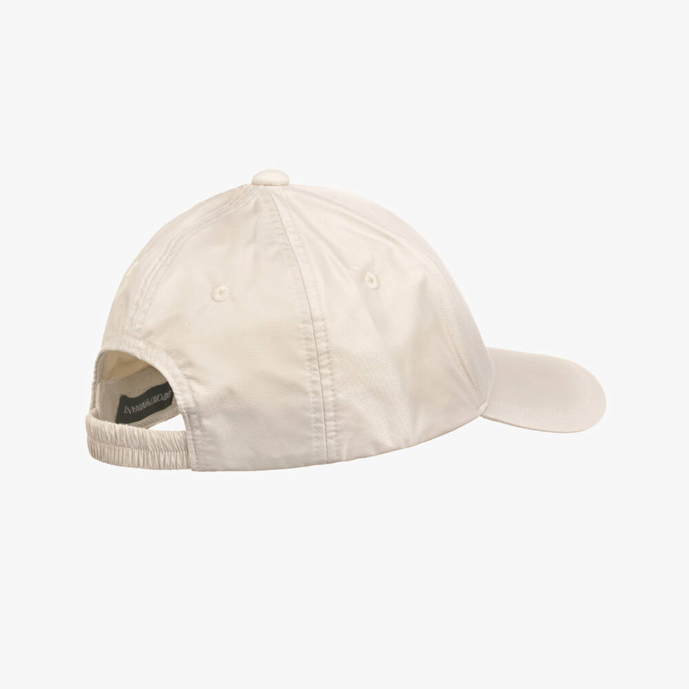 Emporio Armani-Girls Pale Beige Cap with Eagle Logo | Childrensalon Outlet