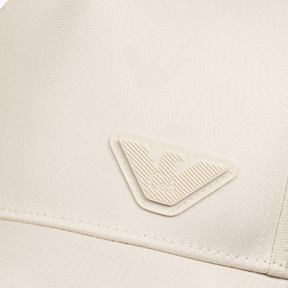 Emporio Armani-Girls Pale Beige Cap with Eagle Logo | Childrensalon Outlet