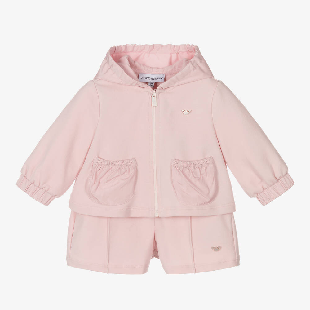 Emporio Armani - Розовая худи и шорты из хлопка | Childrensalon