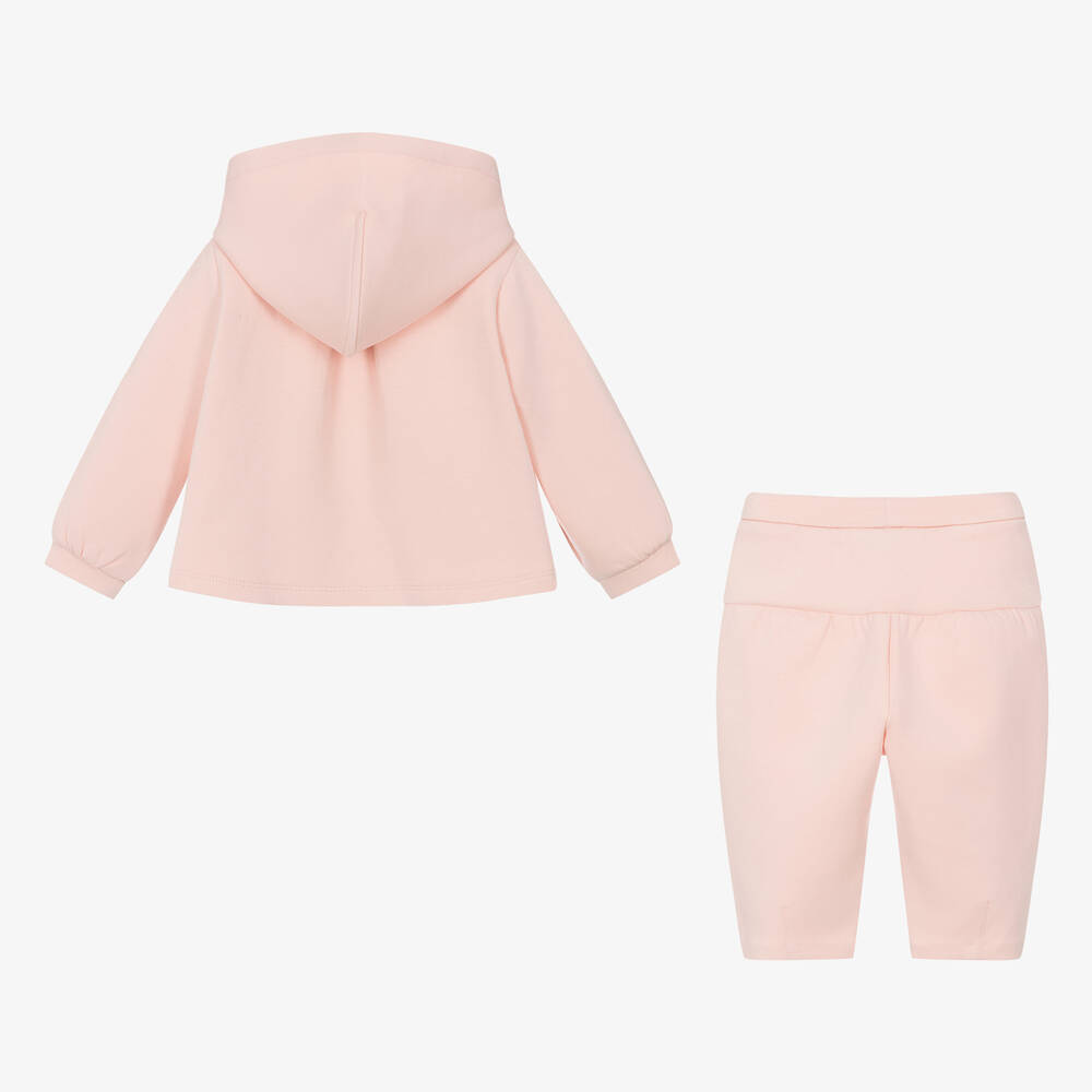 Emporio Armani Girls Pale Pink Cotton Tracksuit
