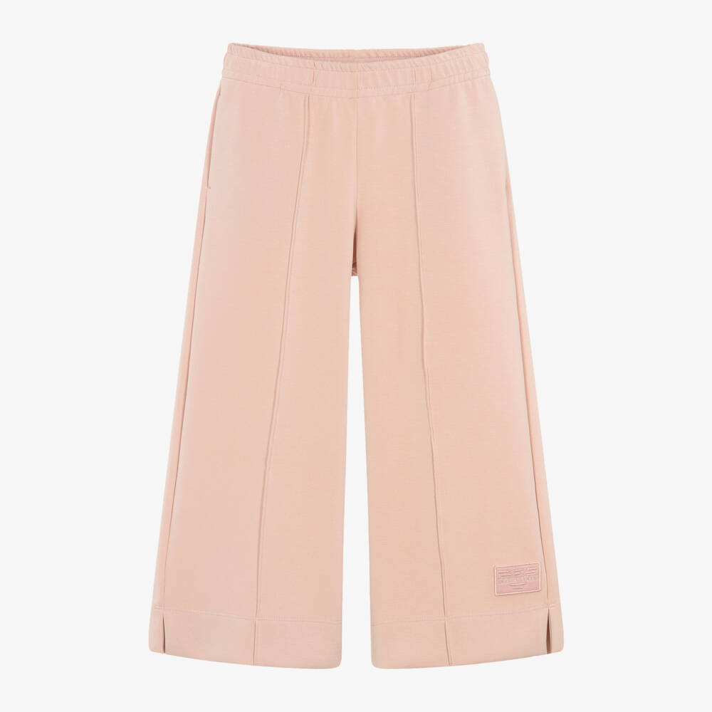 Emporio Armani-Girls Pale Pink Wide Trousers | Childrensalon Outlet