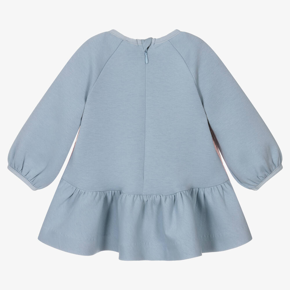 Emporio Armani-Girls Pastel Blue Jersey Dress | Childrensalon Outlet