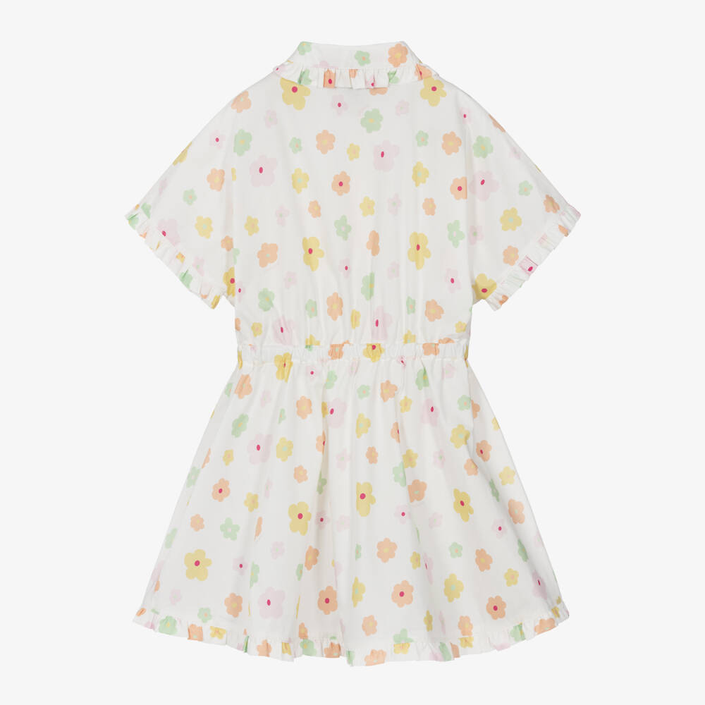 Emporio Armani-Girls Pastel Floral Poplin Dress | Childrensalon Outlet