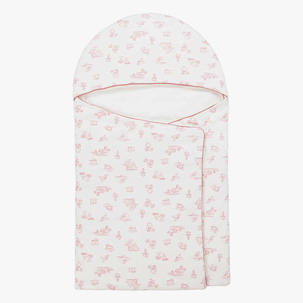 Emporio Armani-Girls Pastel Pink Cotton Cocoon | Childrensalon Outlet