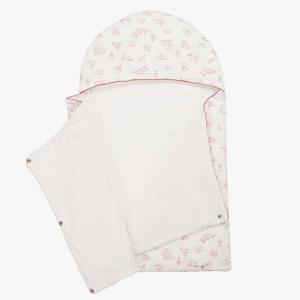 Emporio Armani-Girls Pastel Pink Cotton Cocoon | Childrensalon Outlet