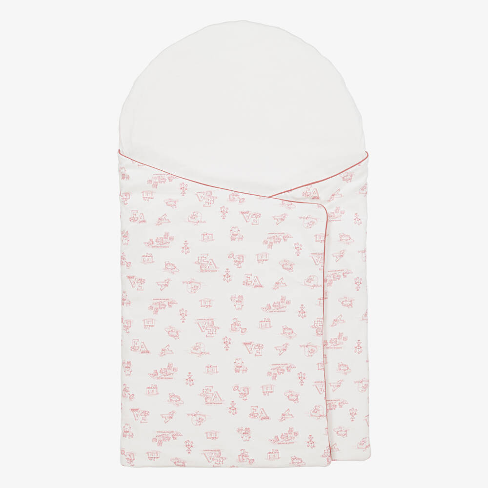 Emporio Armani-Girls Pastel Pink Cotton Cocoon | Childrensalon Outlet