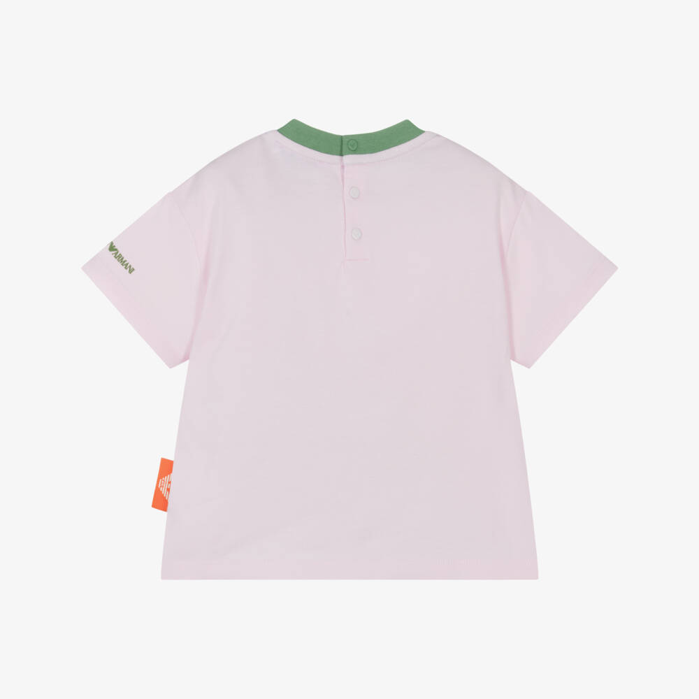 Emporio Armani-Girls Pink Anime Bear Tee | Childrensalon Outlet