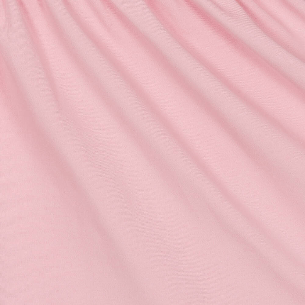 Emporio Armani-Girls Pink Cape-Sleeve Cotton Dress | Childrensalon Outlet