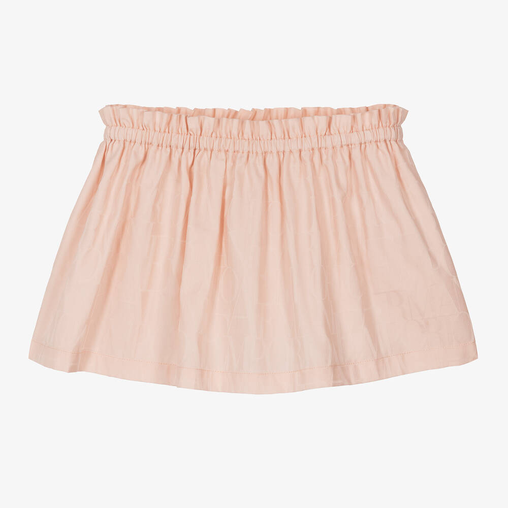 Emporio Armani-تنورة أطفال بناتي قطن جاكارد لون زهري | Childrensalon Outlet