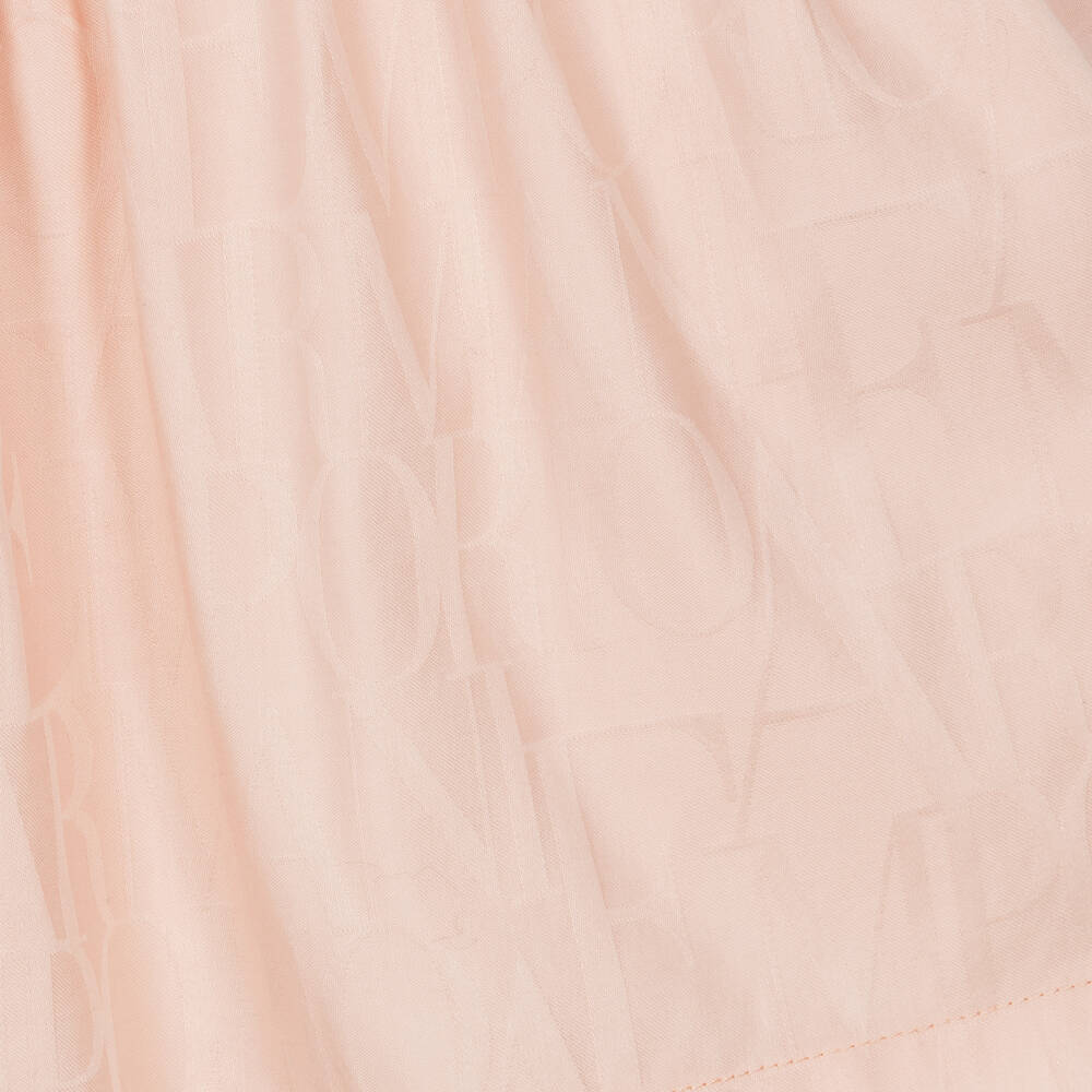 Emporio Armani-Girls Pink Cotton Jacquard Skirt | Childrensalon Outlet