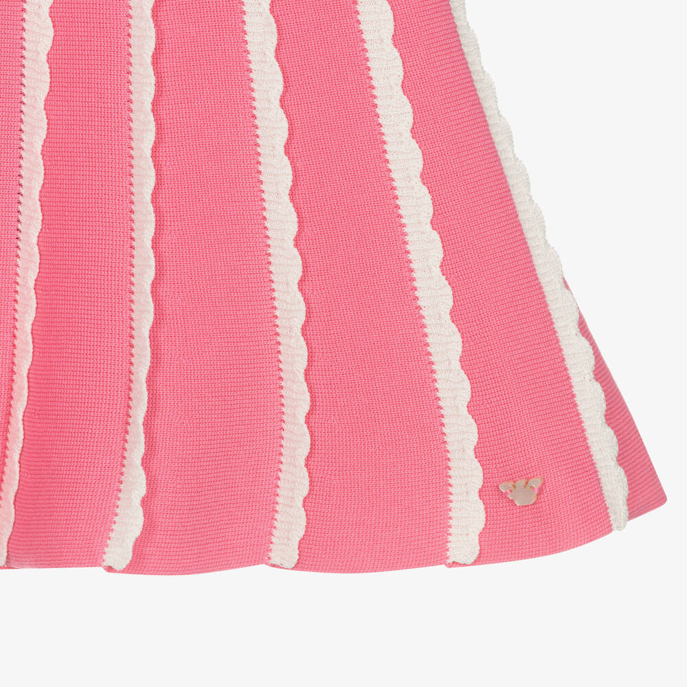 Emporio Armani-Girls Pink Cotton Knit Skirt | Childrensalon Outlet
