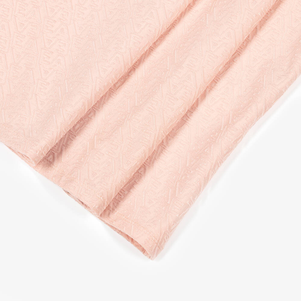 Emporio Armani-Girls Pink EA Logo Jacquard Jersey Dress | Childrensalon Outlet