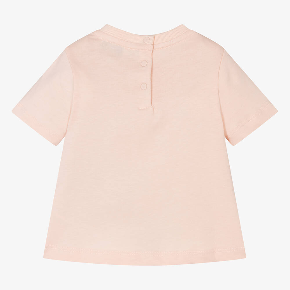 Emporio Armani-Розовая футболка из органического хлопка Eagle | Childrensalon Outlet