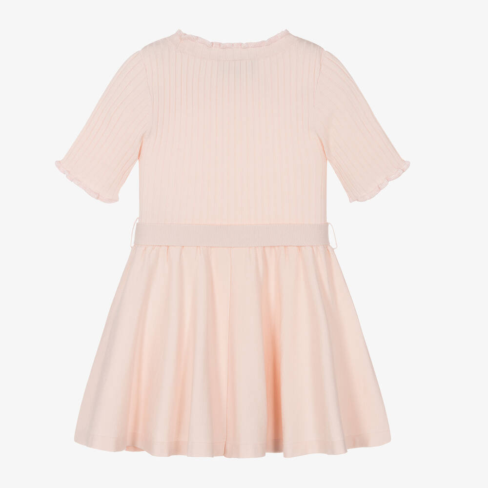 Emporio Armani-Розовое трикотажное платье для девочек | Childrensalon Outlet