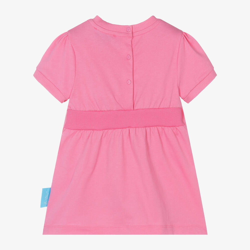 إEmporio Armani-فستان أطفال بناتي قطن عضوي لون زهري | Childrensalon Outlet