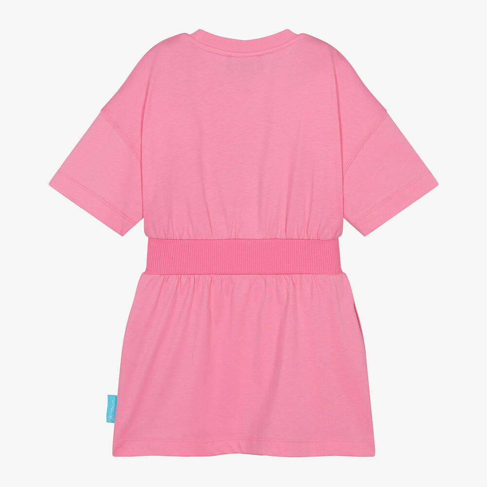 Emporio Armani-فستان قطن عضوي لون زهري | Childrensalon Outlet