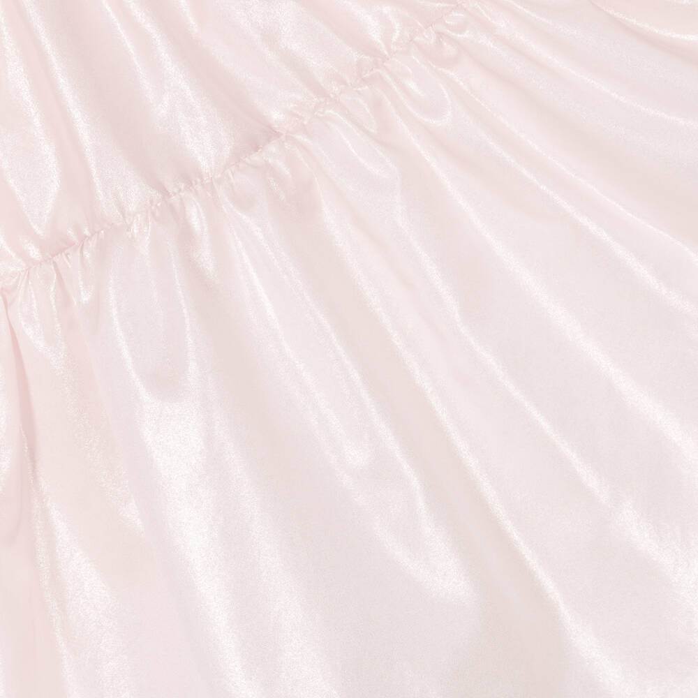 إمبوريو أرماني-فستان مزيج حرير لون زهري | Childrensalon Outlet