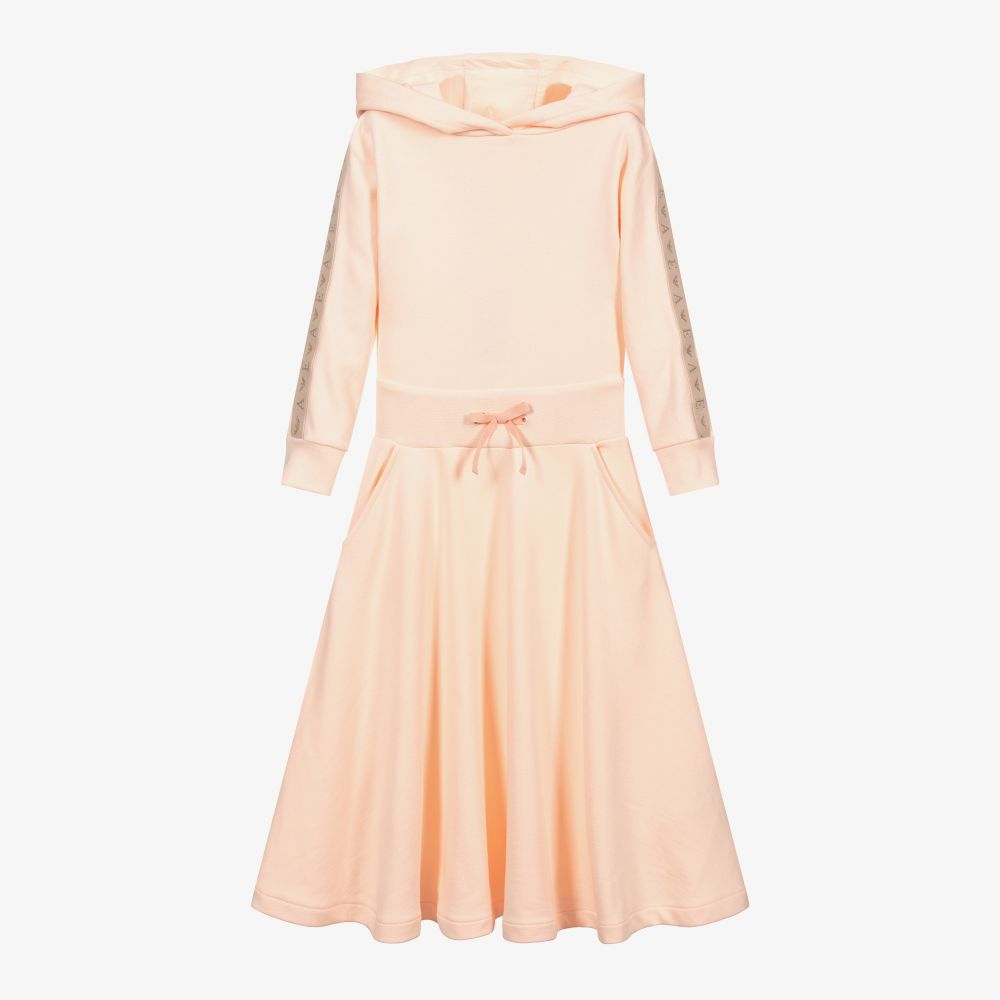 Emporio Armani - Розовое платье-свитшот для девочек | Childrensalon