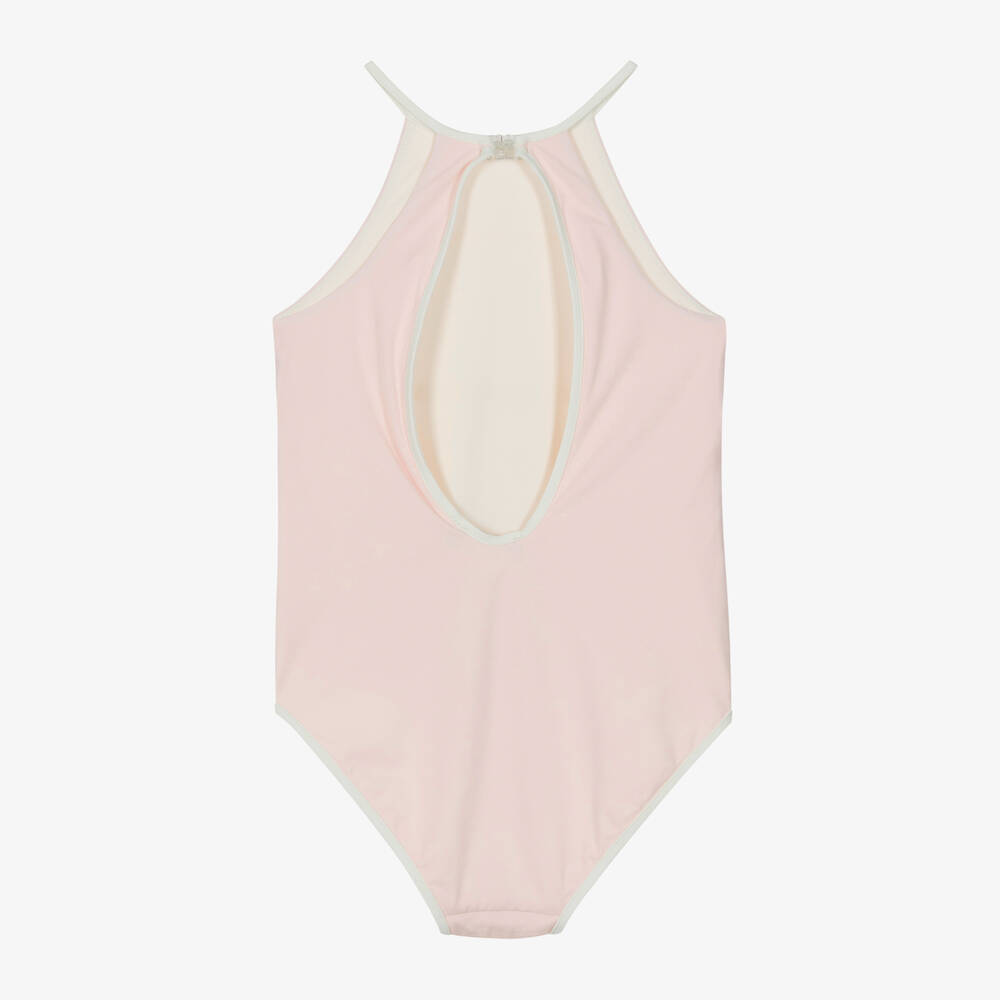 Emporio Armani-Girls Pink Swimsuit | Childrensalon Outlet