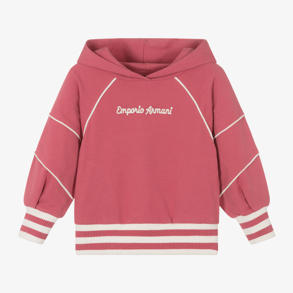 Emporio Armani-Girls Rose Cotton Sweatshirt | Childrensalon Outlet