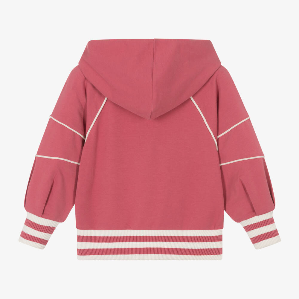 إمبوريو أرماني-هودي قطن لون زهري للبنات | Childrensalon Outlet