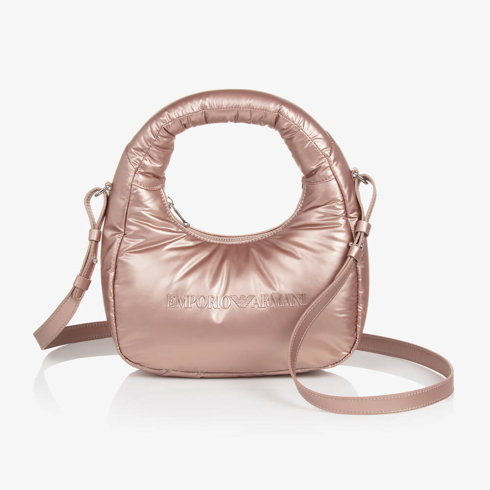 Emporio Armani-حقيبة يد مبطنة لون زهري (22 سم) | Childrensalon Outlet