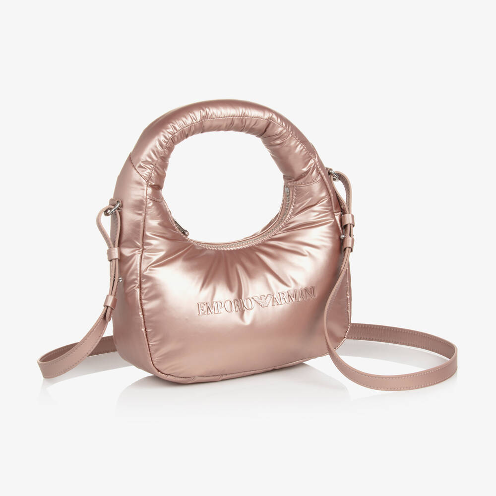 إمبوريو أرماني-حقيبة يد مبطنة لون زهري (22 سم) | Childrensalon Outlet