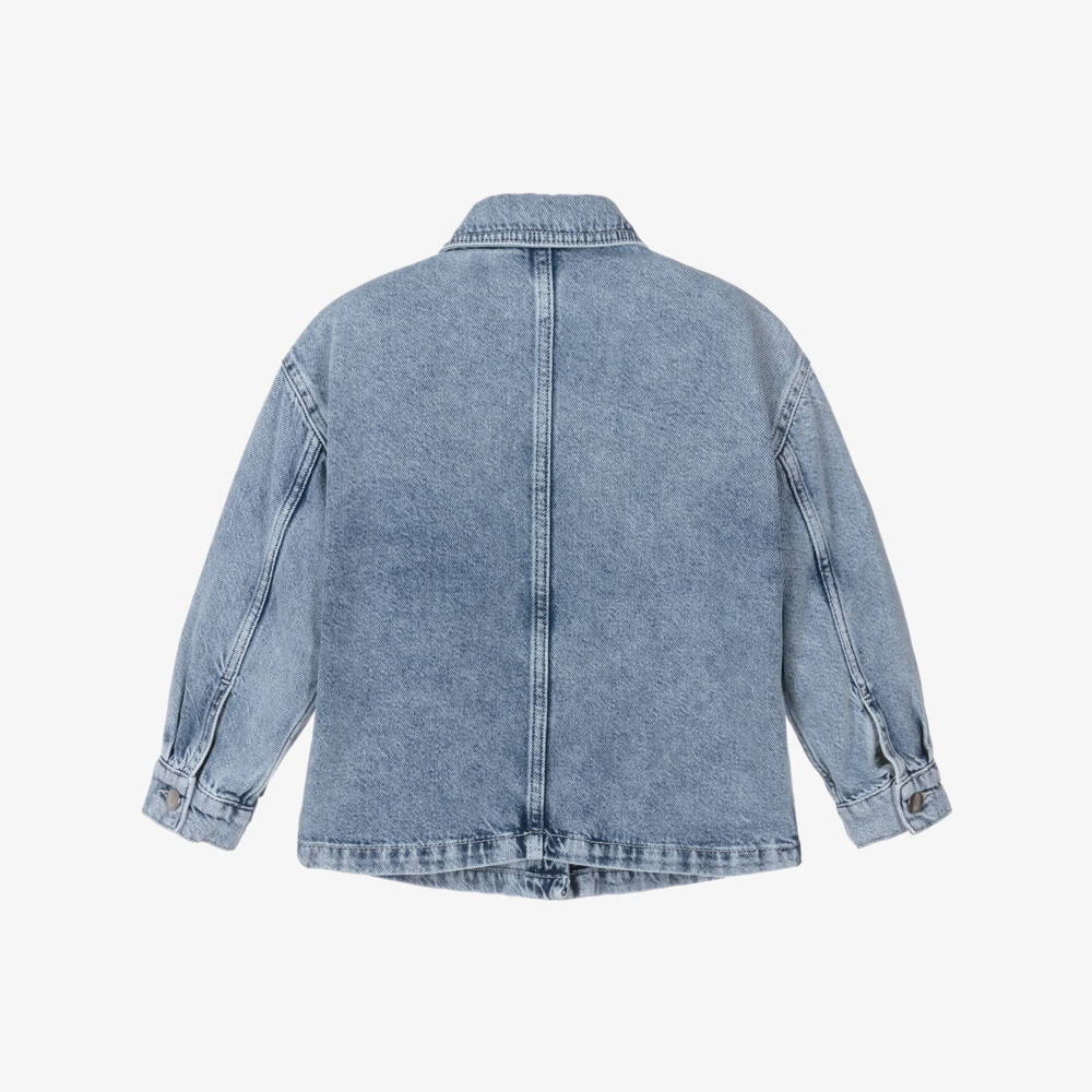 Emporio Armani-Girls Soft Denim Eagle Jacket | Childrensalon Outlet