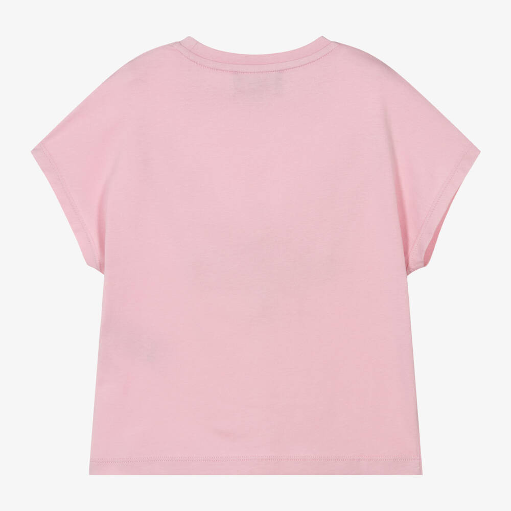 Emporio Armani-Girls Soft Pink Jersey Top | Childrensalon Outlet