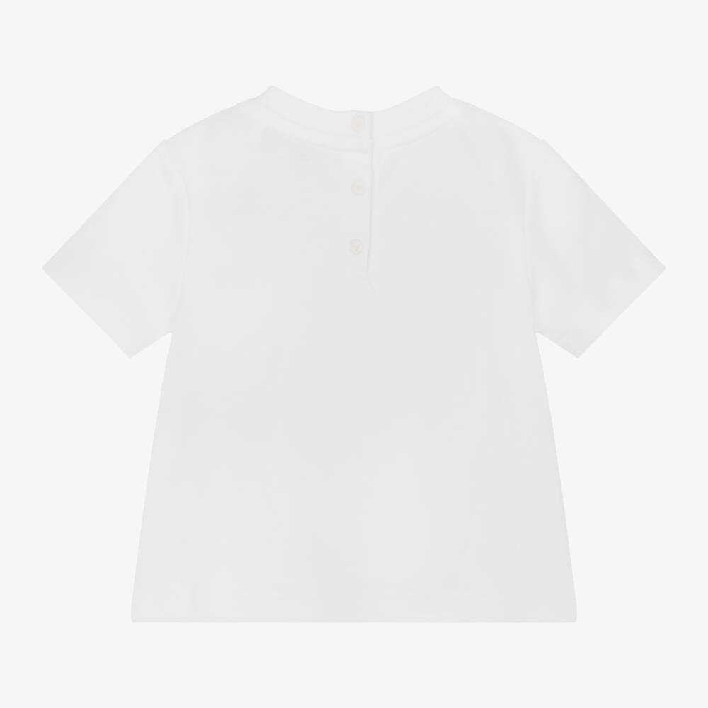 Emporio Armani-Girls Soft White Eagle Tee | Childrensalon Outlet
