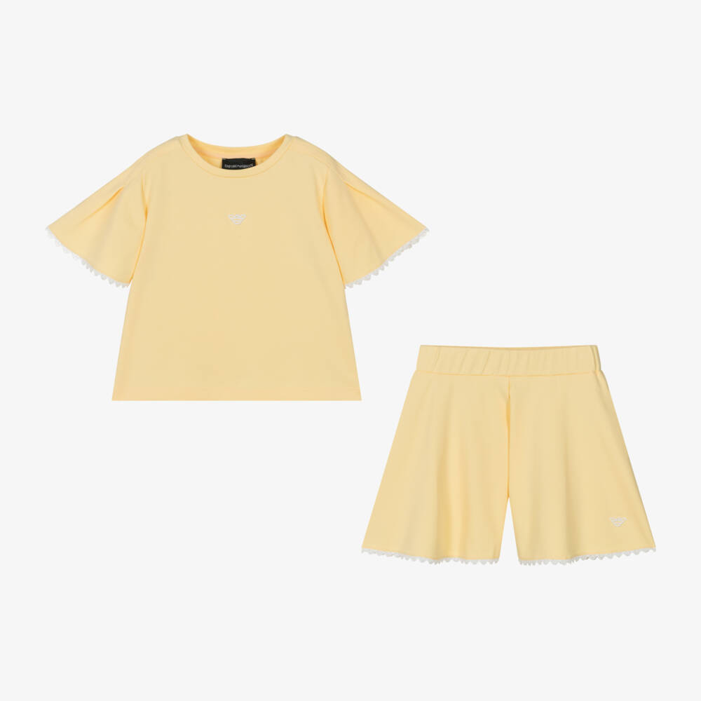 Emporio Armani-Girls Sunny Cotton Ensemble | Childrensalon Outlet