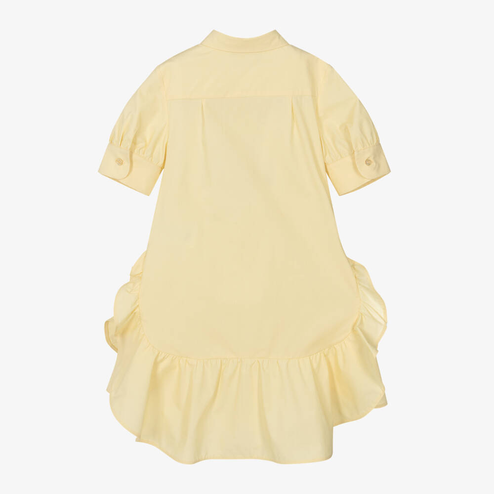 إمبوريو أرماني-فستان قميص قطني مشرق للبنات | Childrensalon Outlet