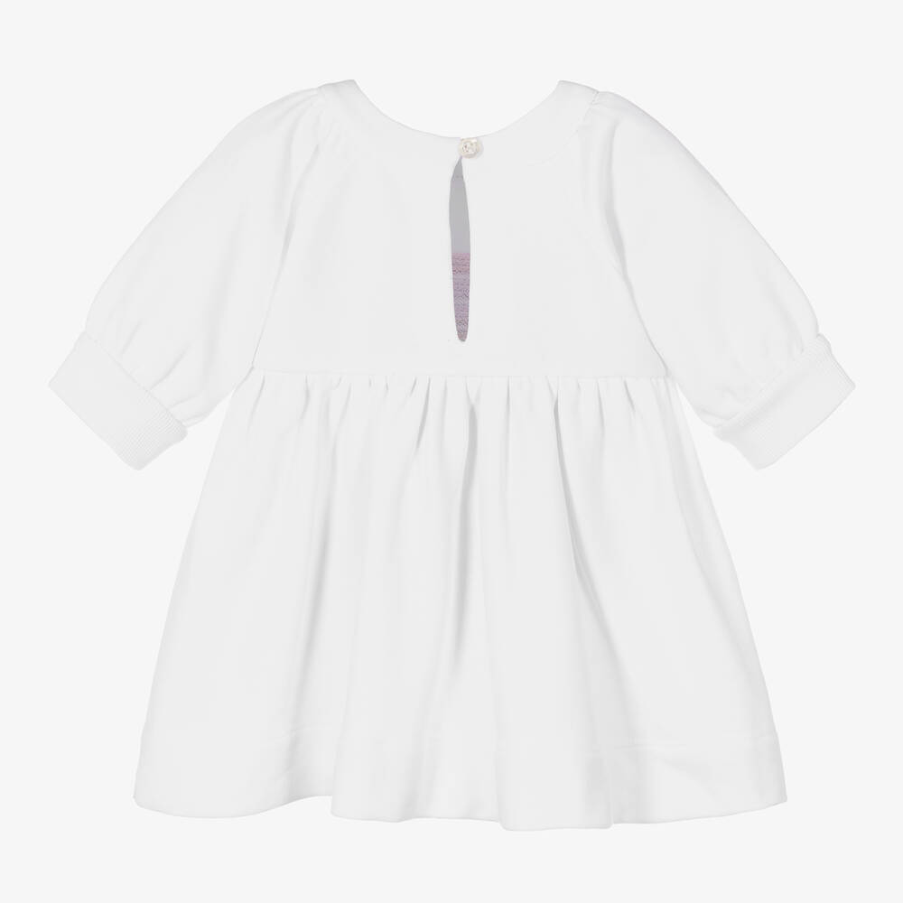 Emporio Armani-Белое платье-свитшот для девочек | Childrensalon Outlet