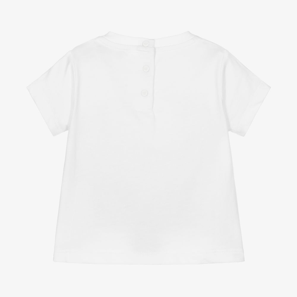 Emporio Armani-Girls White Handbags T-Shirt | Childrensalon Outlet