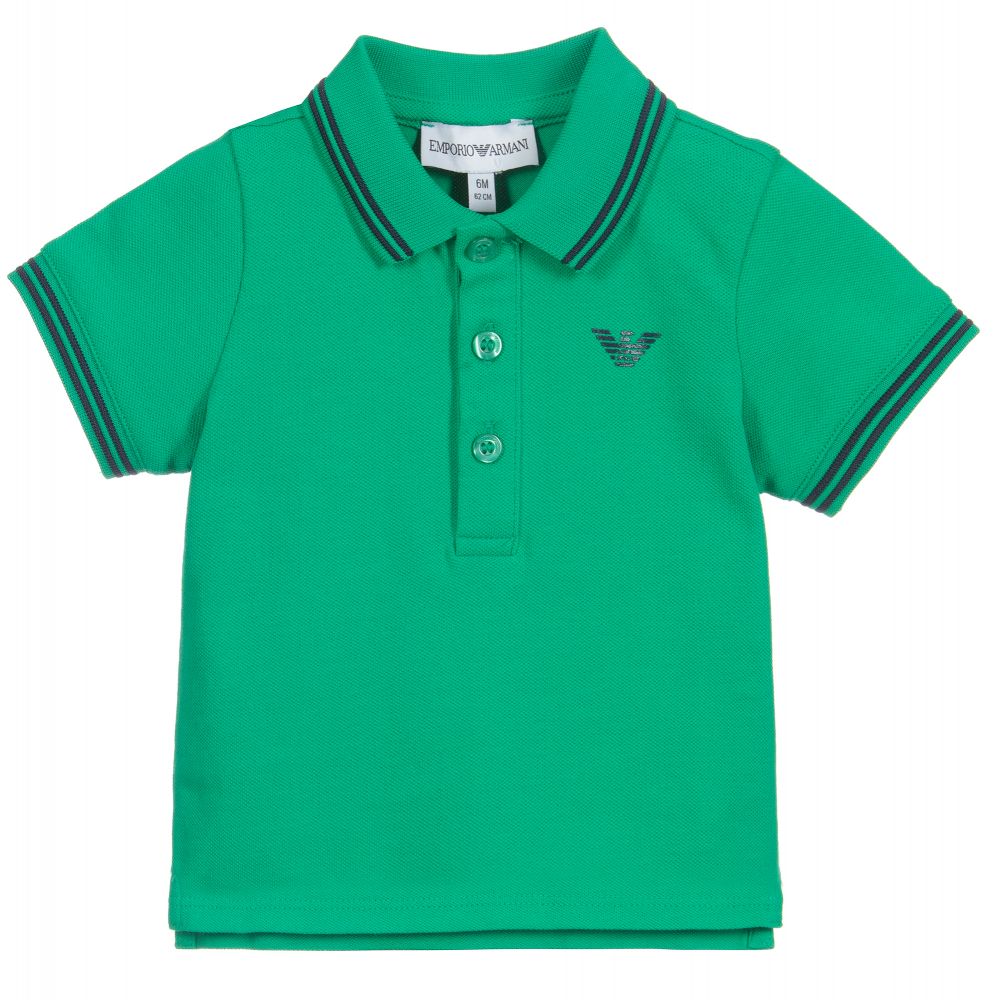 Green armani hot sale polo shirt