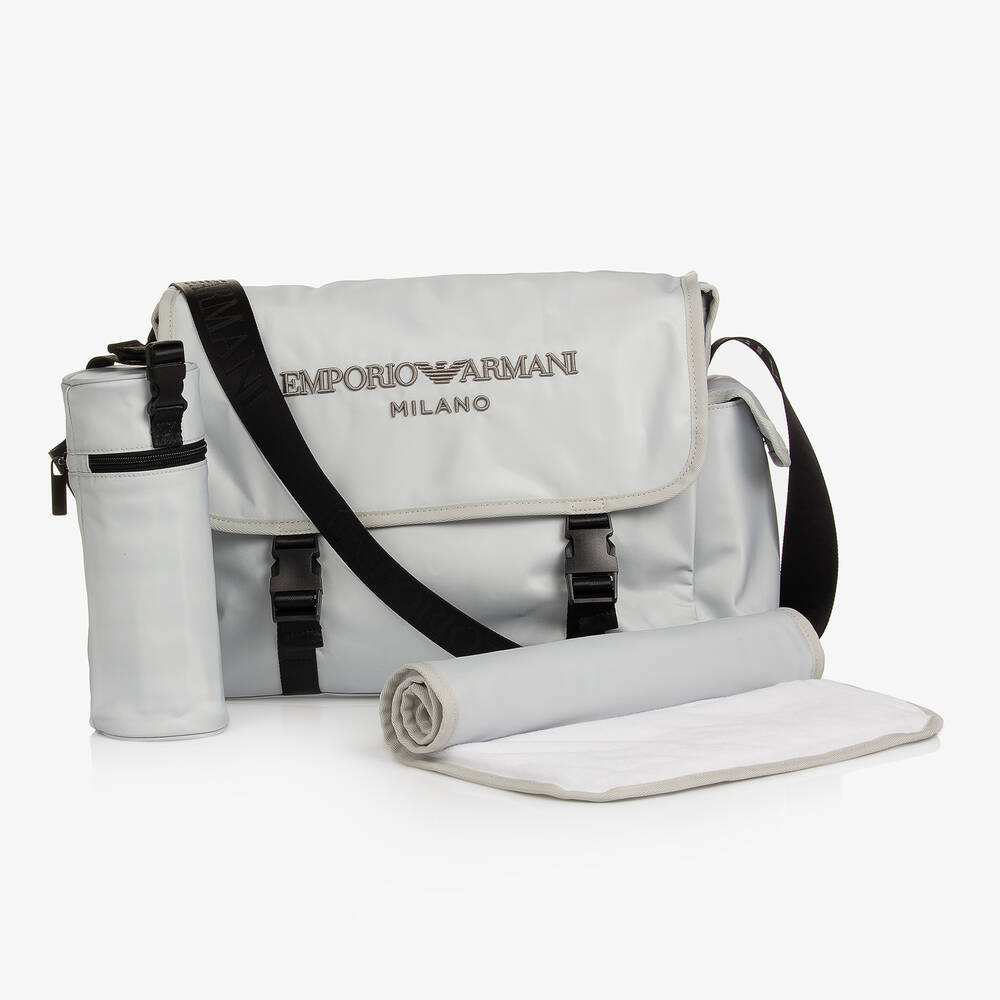 Emporio Armani Grey Changing Bag 47cm Childrensalon Outlet