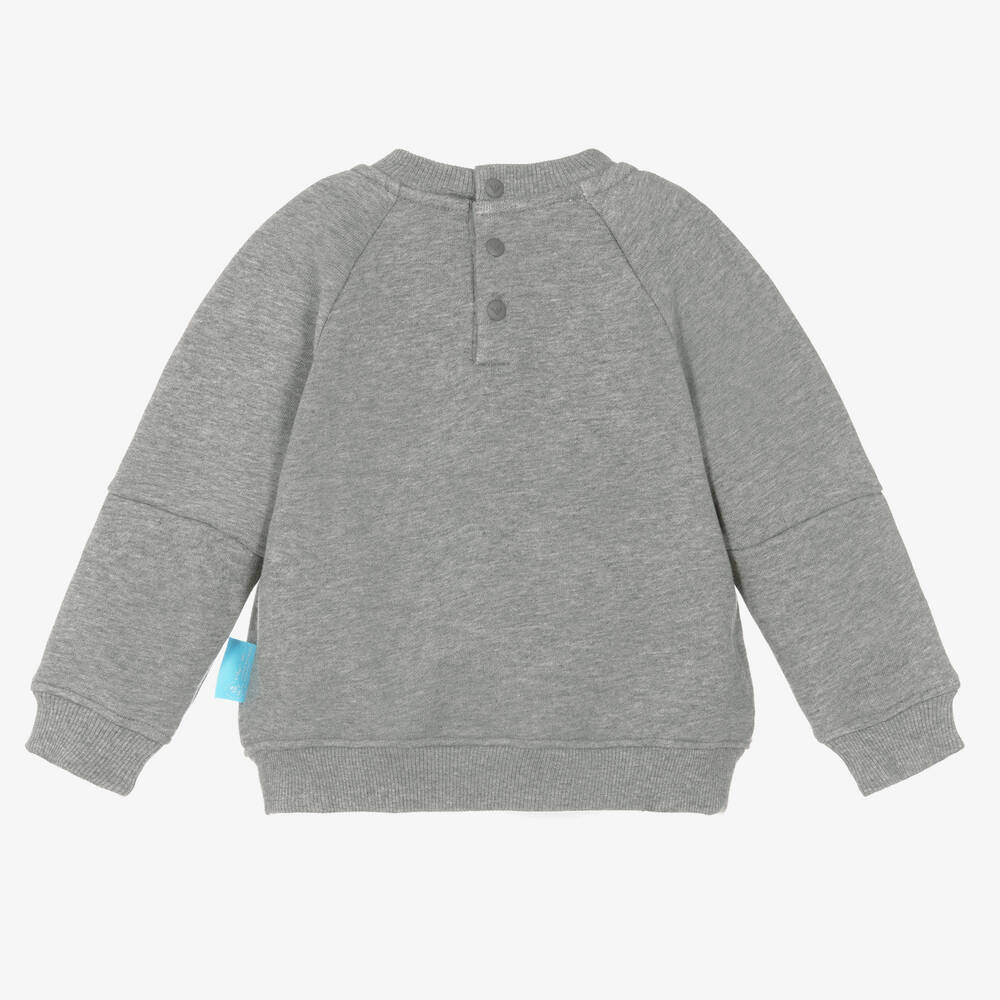 إEmporio Armani-سويتشيرت قطن عضوي لون رمادي للأطفال | Childrensalon Outlet