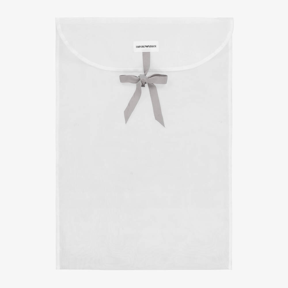 Emporio Armani-Grey Hooded Velour Pramsuit | Childrensalon Outlet