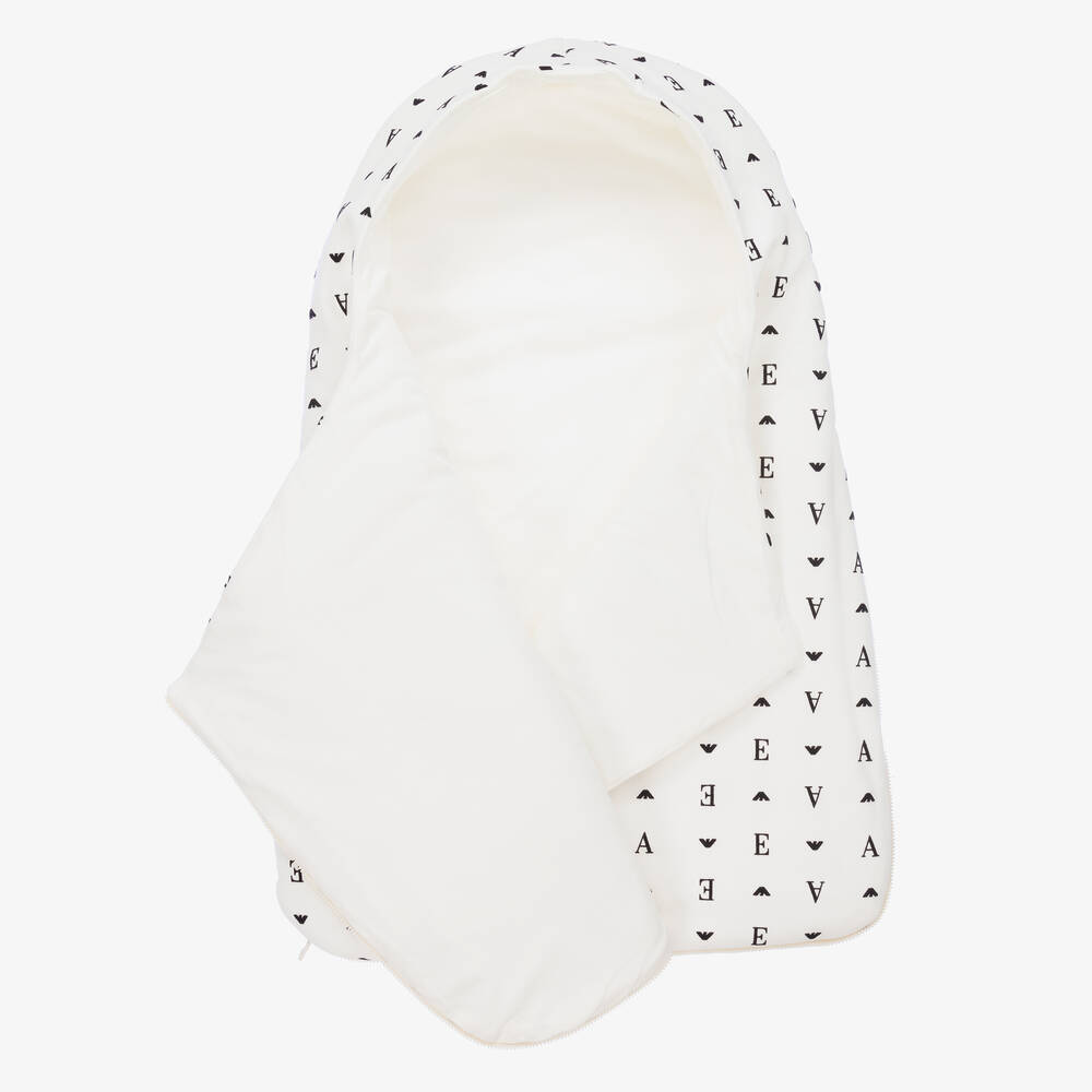 Emporio Armani-بيبي نيست قطن لون عاجي (67 سم) | Childrensalon Outlet