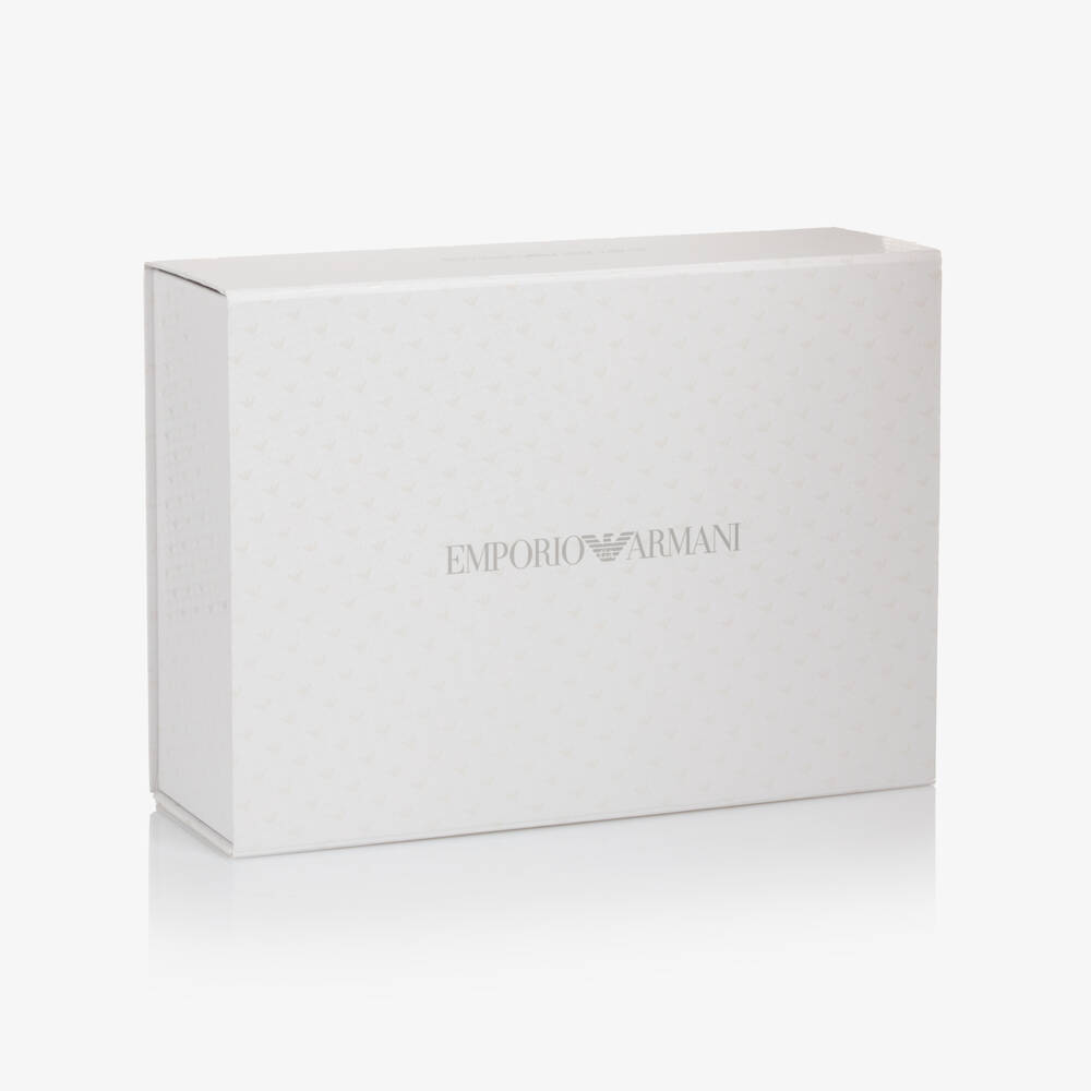 Emporio Armani-طقم بدلة أطفال من القطن العاجي النقي | Childrensalon Outlet