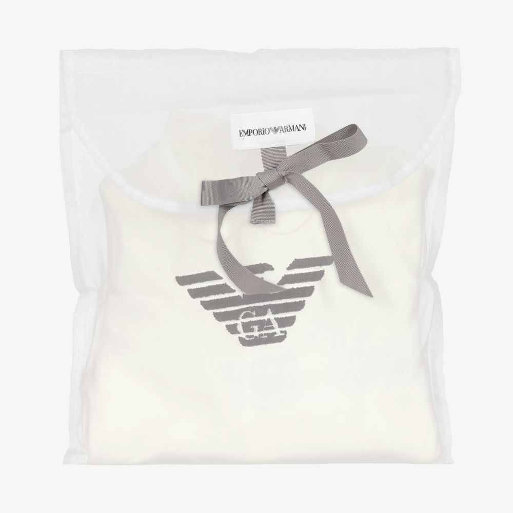 Emporio Armani Grenouillere ivoire en coton