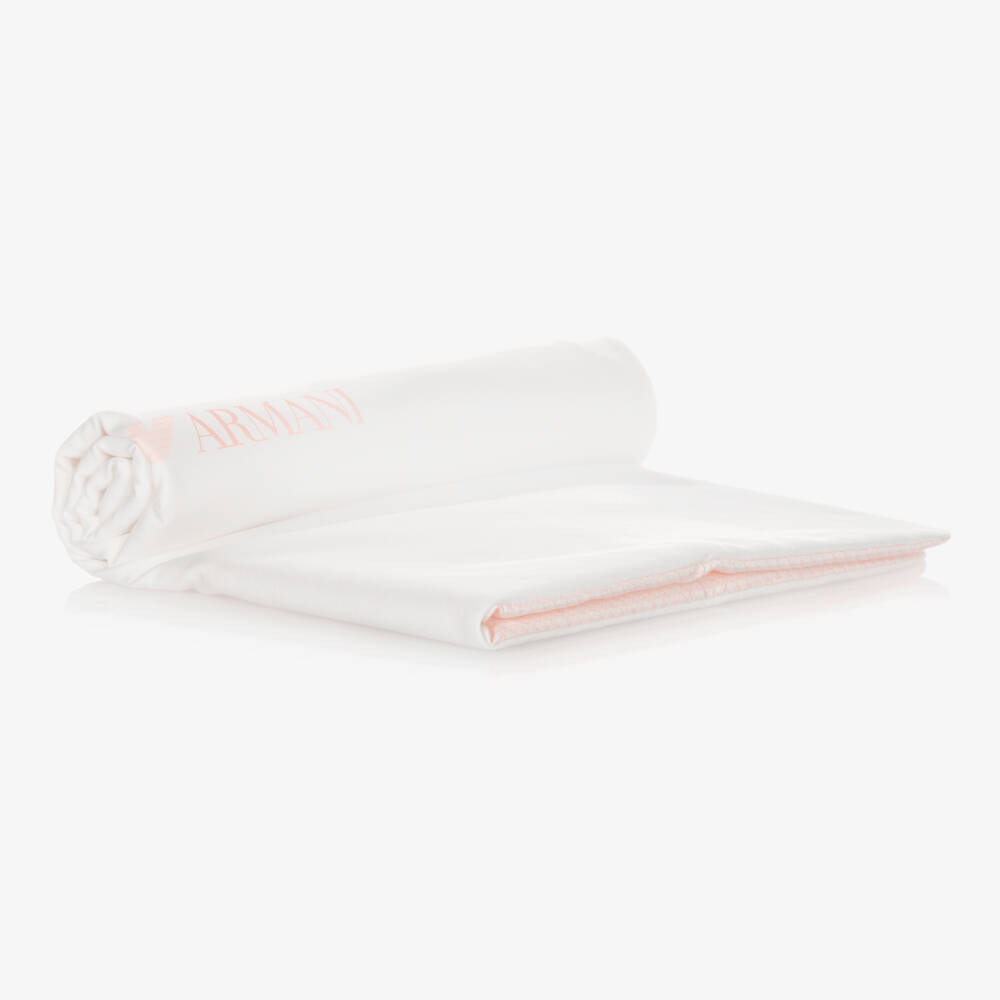 Emporio Armani-Ivory & Pink Blanket (74cm) | Childrensalon Outlet