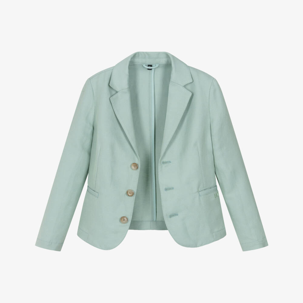 Emporio Armani-Mint Green Linen Blazer | Childrensalon Outlet