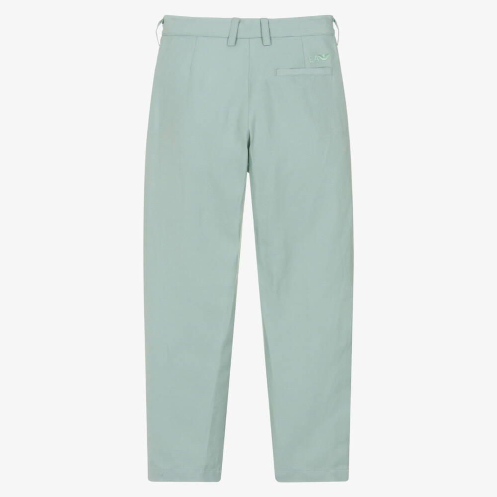 Emporio Armani-Mint Green Linen Trouser | Childrensalon Outlet