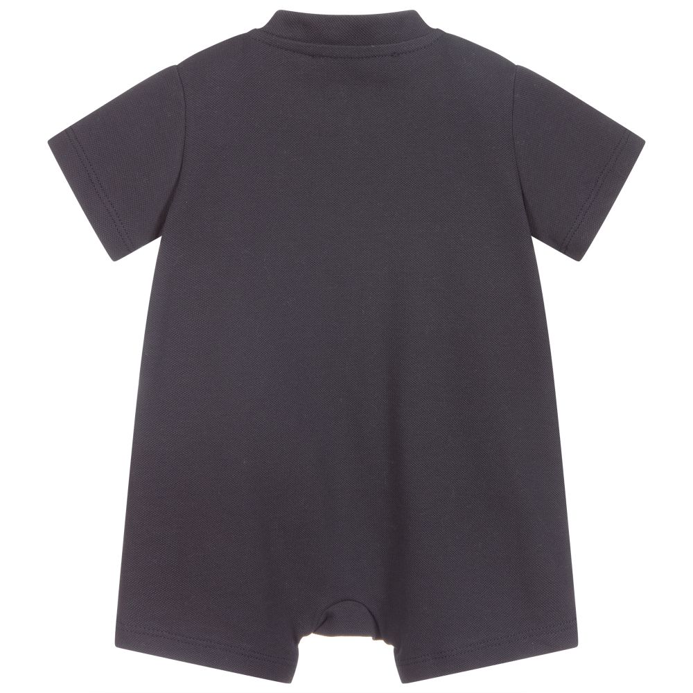 Emporio Armani-Navy Blue Cotton Shortie | Childrensalon Outlet