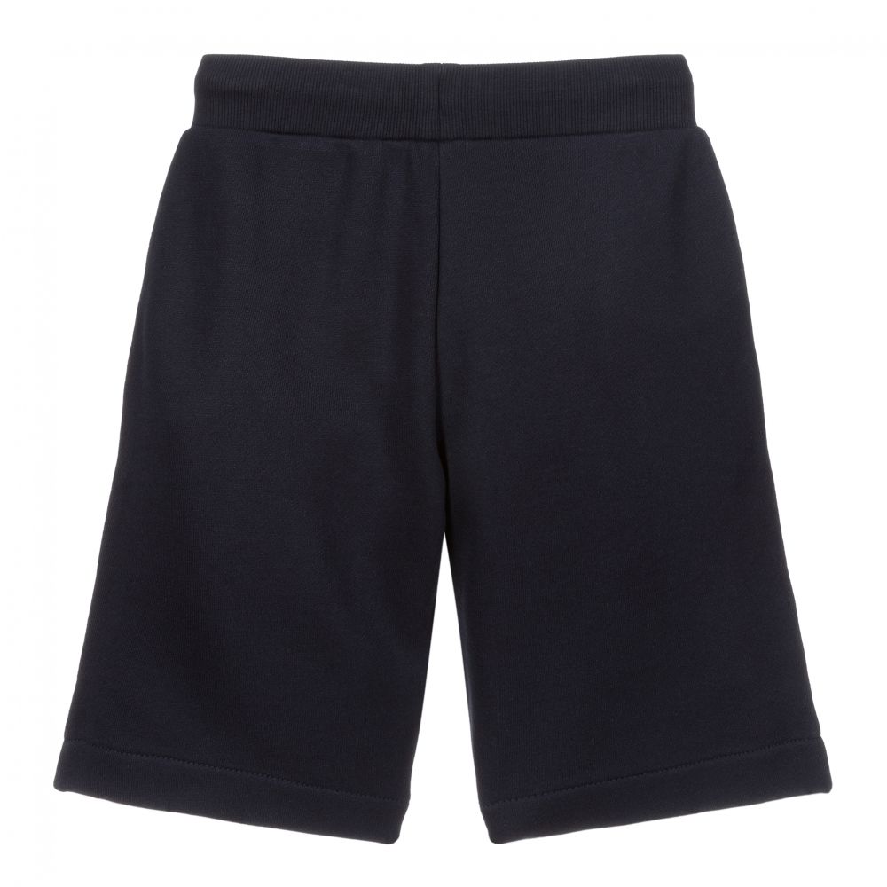 Emporio Armani-Navy Blue Jersey Logo Shorts | Childrensalon Outlet