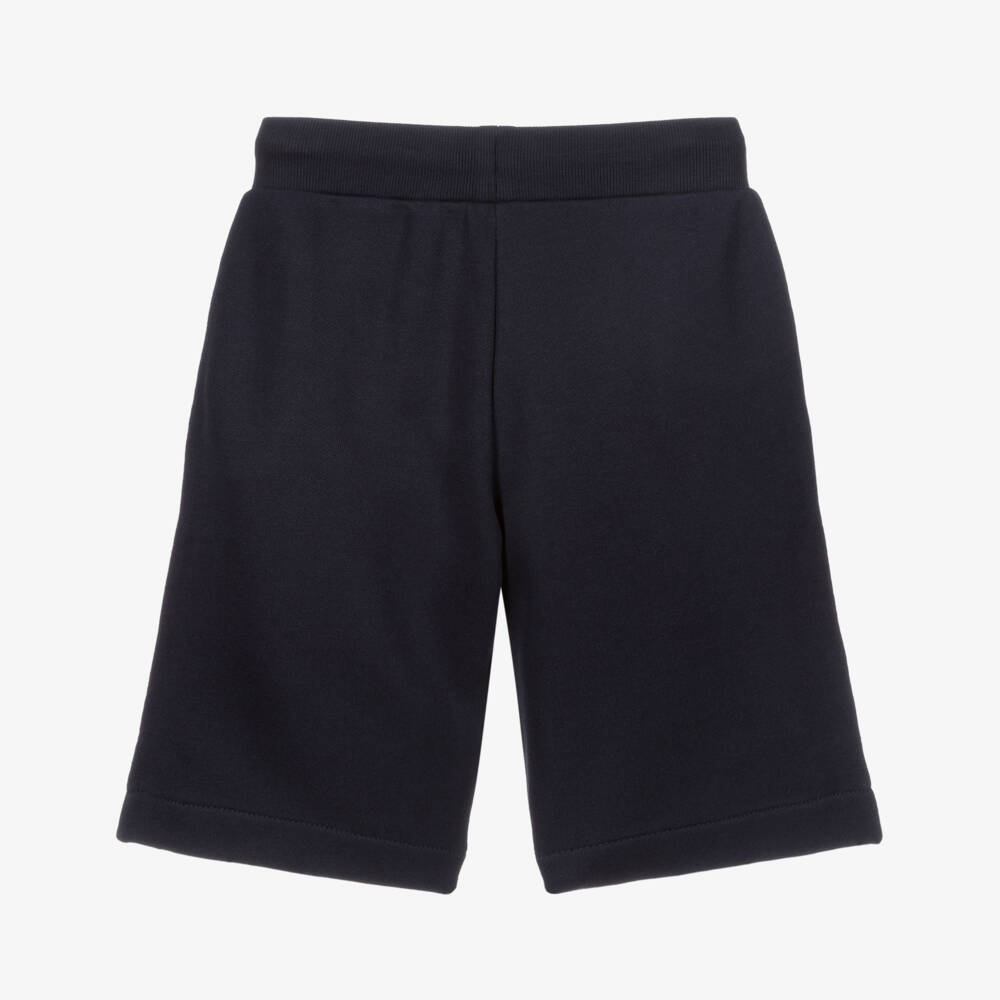 Emporio Armani-Navy Blue Jersey Logo Shorts | Childrensalon Outlet