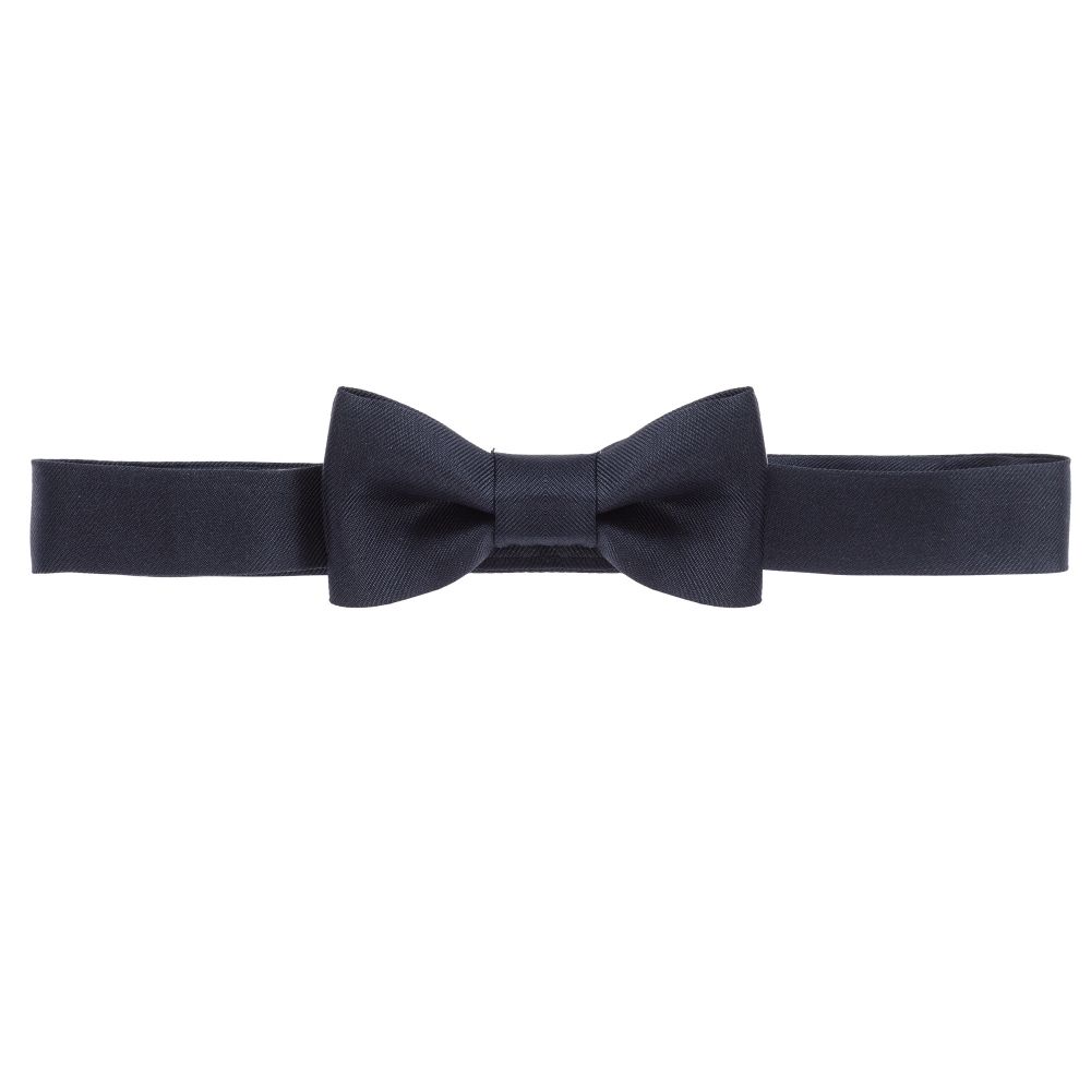 Emporio Armani - Navy Blue Silk Bow Tie | Childrensalon