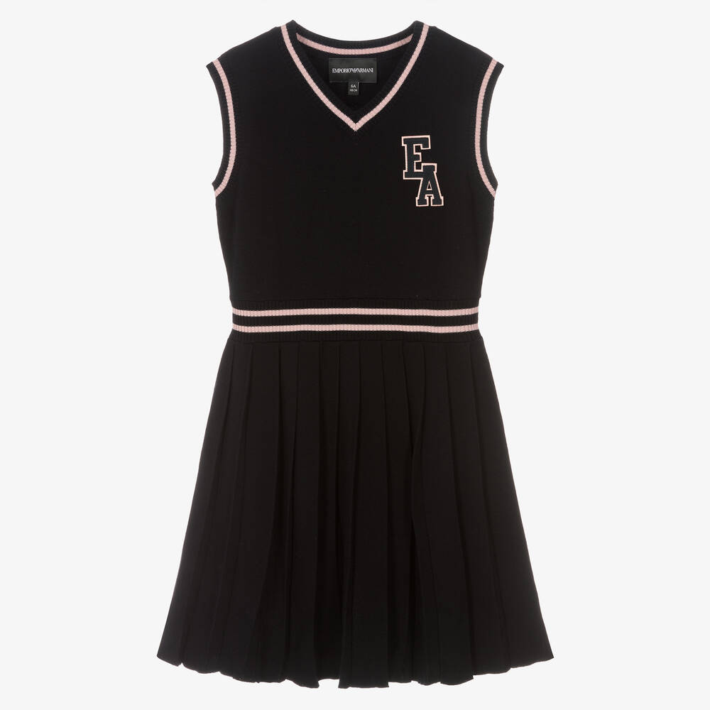 Emporio Armani - Navy Blue Varsity Logo Dress | Childrensalon