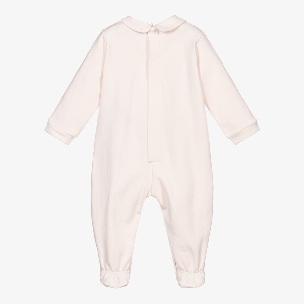 Emporio Armani-Pink Eagle Logo Babysuit | Childrensalon Outlet